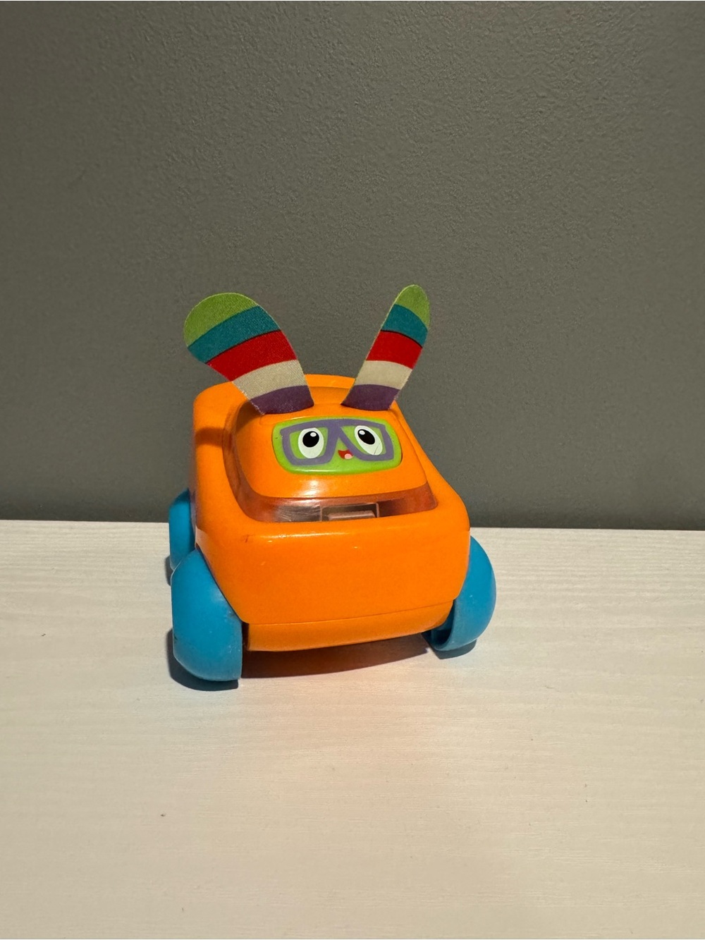 Fisher-Price Orange and Blue Bunny-Ear Car. Tested and works